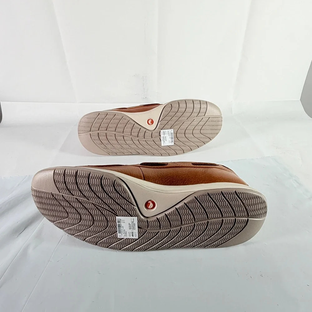 Clarks Un Pilot Lace Tan Leather Men's Boat Shoes Size 11‎ M NWB